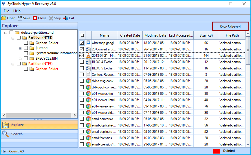 Save selected. NTFS last access. Гипер восстановление. Исползвать VHDX.